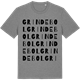 Mid Heather Gray t-shirt med Grindebol ordlek t-shirt