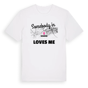 Någon i Grinden älskar mig t-shirt – ekologisk bomull t-shirt från Pinshirt