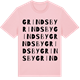 Pink Cotton t-shirt med Grindsby ordlek t-shirt
