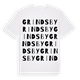 White t-shirt med Grindsby ordlek t-shirt