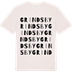 Vintage White t-shirt med Grindsby ordlek t-shirt