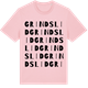 Pink Cotton t-shirt med Grindslid ordlek t-shirt