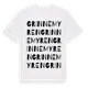White t-shirt med Grinnemyren ordlek t-shirt