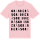 Pink Cotton t-shirt med Grinnerås ordlek t-shirt