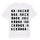 White t-shirt med Grinneröd ordlek t-shirt
