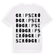 Gripseröd ordlek t-shirt