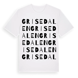 Grisedalen ordlek t-shirt – ekologisk bomull t-shirt från Pinshirt