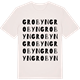 Vintage White t-shirt med Grobyn ordlek t-shirt