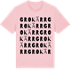 Pink Cotton t-shirt med Grokärr ordlek t-shirt