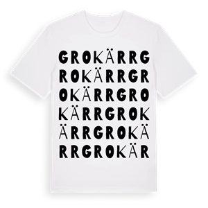 Grokärr ordlek t-shirt – ekologisk bomull t-shirt från Pinshirt