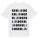 White t-shirt med Grolund ordlek t-shirt