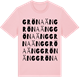 Pink Cotton t-shirt med Gröna äng ordlek t-shirt