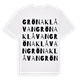White t-shirt med Gröna klåvan ordlek t-shirt
