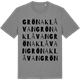 Mid Heather Gray t-shirt med Gröna klåvan ordlek t-shirt