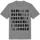 Mid Heather Gray t-shirt med Gröna Lund ordlek t-shirt