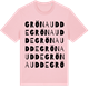 Pink Cotton t-shirt med Gröna udde ordlek t-shirt