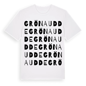 Gröna udde ordlek t-shirt – ekologisk bomull t-shirt från Pinshirt