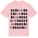 Pink Cotton t-shirt med Grönahög ordlek t-shirt