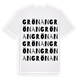 White t-shirt med Grönan ordlek t-shirt