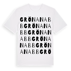 Grönanabb ordlek t-shirt – ekologisk bomull t-shirt från Pinshirt