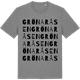 Mid Heather Gray t-shirt med Grönaråsen ordlek t-shirt