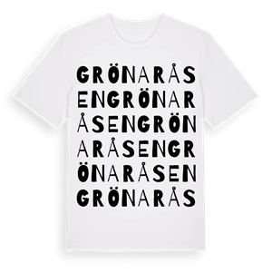 Grönaråsen ordlek t-shirt – ekologisk bomull t-shirt från Pinshirt