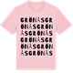 Pink Cotton t-shirt med Grönås ordlek t-shirt