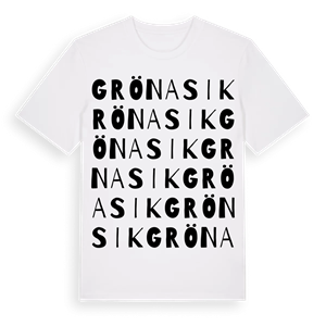 Grönasik ordlek t-shirt – ekologisk bomull t-shirt från Pinshirt