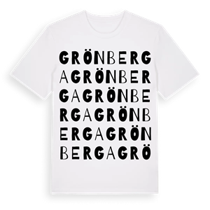 Grönberga ordlek t-shirt – ekologisk bomull t-shirt från Pinshirt