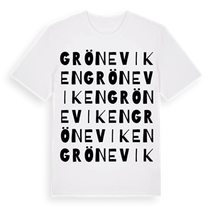 Gröne viken ordlek t-shirt – ekologisk bomull t-shirt från Pinshirt