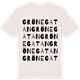Vintage White t-shirt med Grönegatan ordlek t-shirt