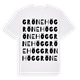 White t-shirt med Grönehög ordlek t-shirt