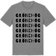 Mid Heather Gray t-shirt med Grönehög ordlek t-shirt