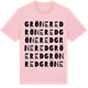 Pink Cotton t-shirt med Grönered ordlek t-shirt