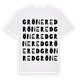 White t-shirt med Grönered ordlek t-shirt