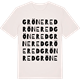 Vintage White t-shirt med Grönered ordlek t-shirt