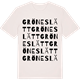 Vintage White t-shirt med Gröneslätt ordlek t-shirt
