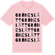 Pink Cotton t-shirt med Gröneslätt ordlek t-shirt