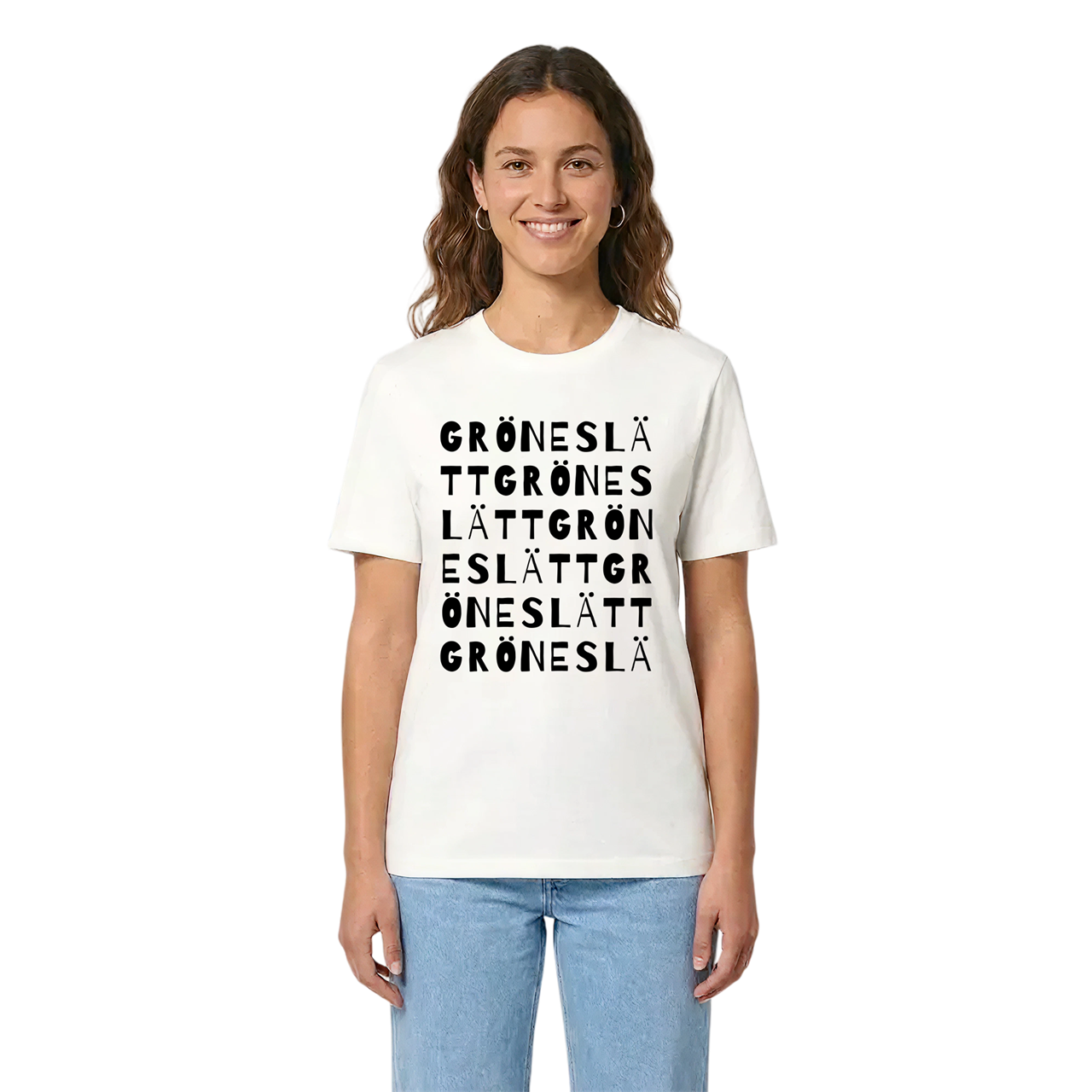 Gröneslätt ordlek t-shirt i miljö