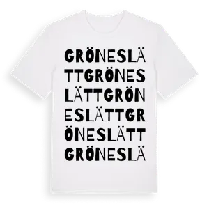 Gröneslätt ordlek t-shirt – ekologisk bomull t-shirt från Pinshirt