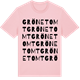 Pink Cotton t-shirt med Grönetomt ordlek t-shirt