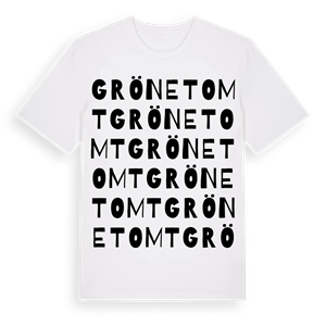Grönetomt ordlek t-shirt – ekologisk bomull t-shirt från Pinshirt