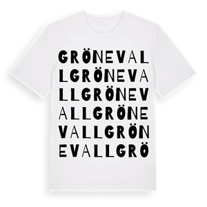 Grönevall ordlek t-shirt – ekologisk bomull t-shirt från Pinshirt