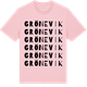 Pink Cotton t-shirt med Grönevik ordlek t-shirt