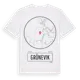 White t-shirt med Grönevik t-shirt