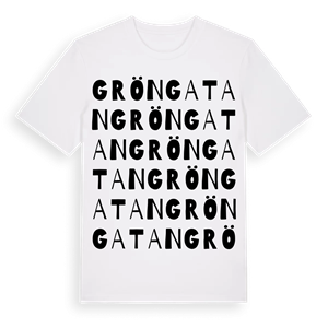 Gröngatan ordlek t-shirt – ekologisk bomull t-shirt från Pinshirt