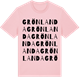 Pink Cotton t-shirt med Grönlanda ordlek t-shirt