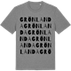 Mid Heather Gray t-shirt med Grönlanda ordlek t-shirt