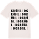 Vintage White t-shirt med Grönlid ordlek t-shirt