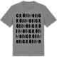 Mid Heather Gray t-shirt med Grönmon ordlek t-shirt